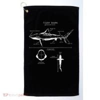 Tiger Shark Anatomy Marine Biologist Golf Towel thumb 0