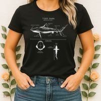 Tiger Shark Anatomy Marine Biologist Women's T-Shirt thumb 2