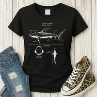 Tiger Shark Anatomy Marine Biologist Women's T-Shirt thumb 3