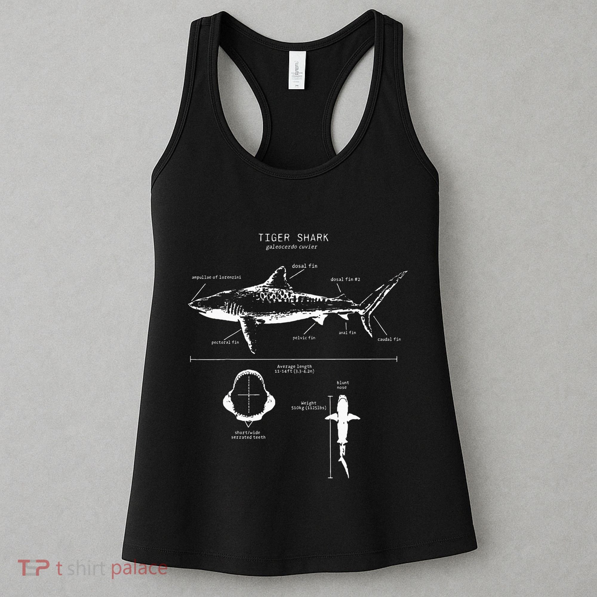 Tiger Shark Anatomy Marine Biologist Women's Tank Top