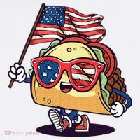 Taco Sunglasses American Flag USA Funny 4th Of July Gifts Women's Tank Top thumb 5