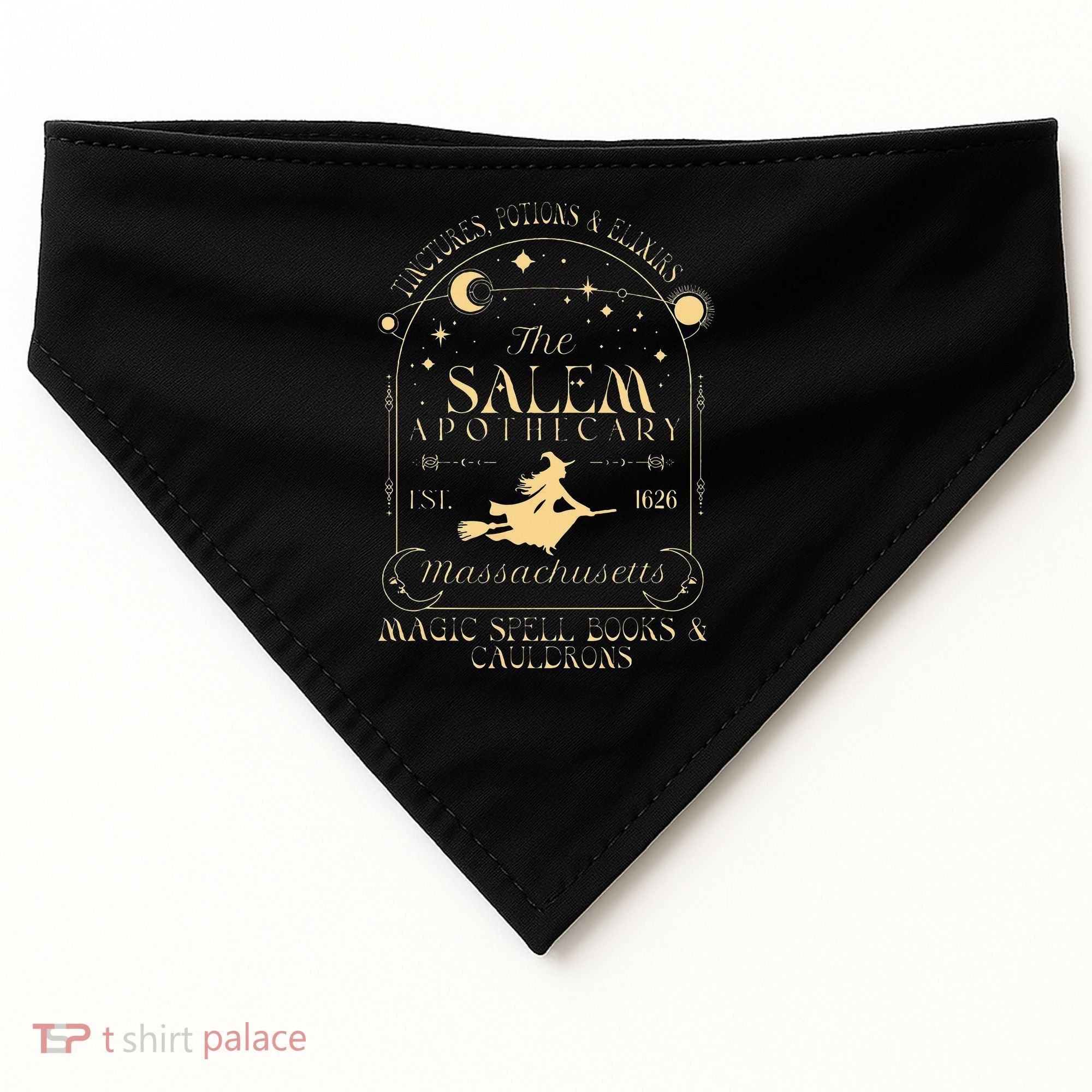 The Salem Apothecary Est 1626 Massachusetts Halloween USA-Made Doggie Bandana