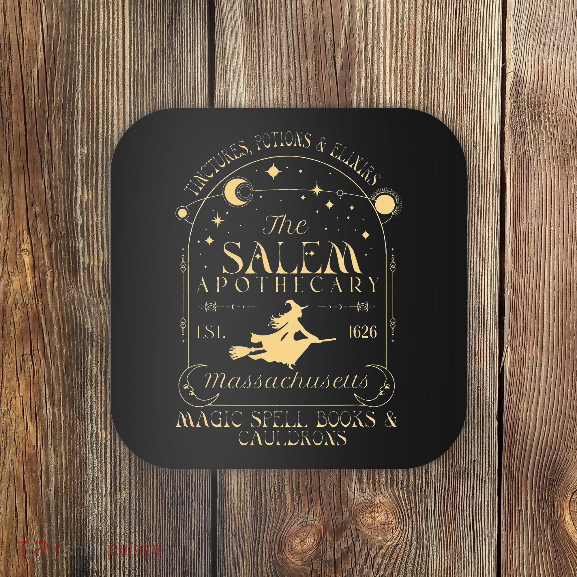 The Salem Apothecary Est 1626 Massachusetts Halloween Coaster