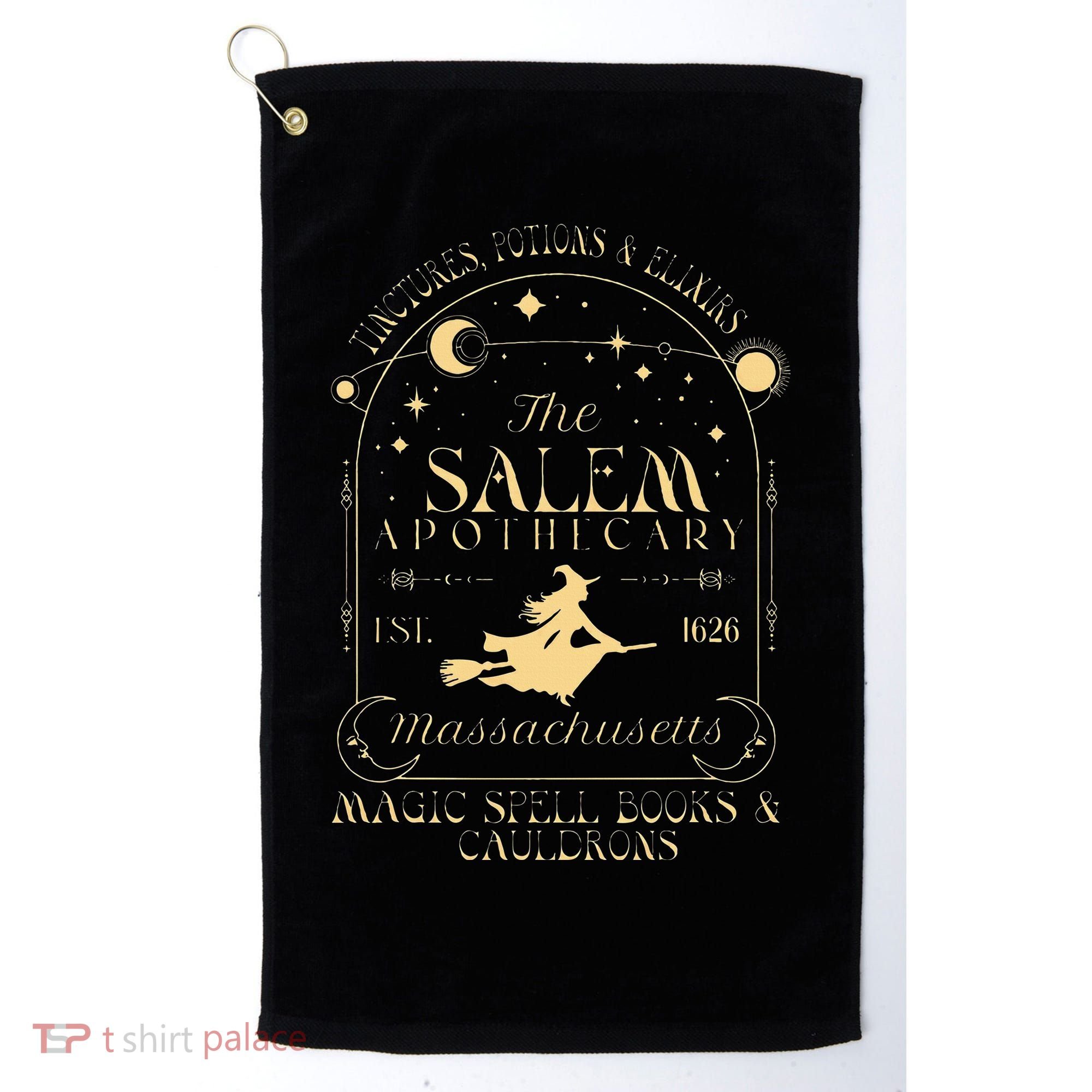 The Salem Apothecary Est 1626 Massachusetts Halloween Golf Towel