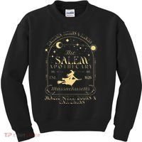 The Salem Apothecary Est 1626 Massachusetts Halloween Kids Sweatshirt thumb 0