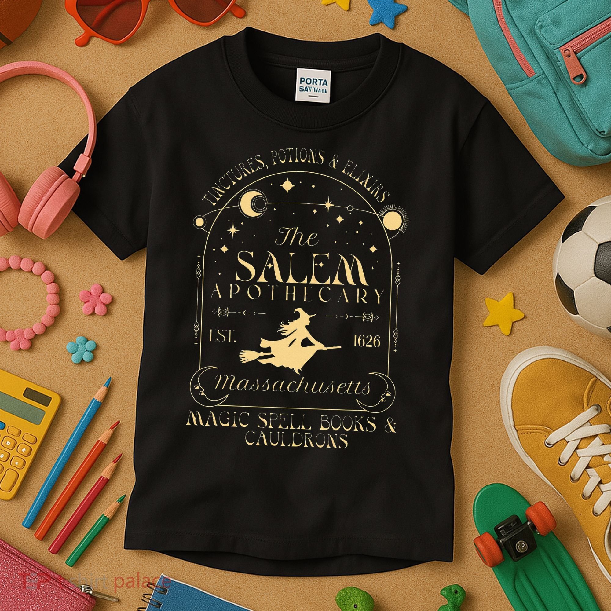 The Salem Apothecary Est 1626 Massachusetts Halloween Kids T-Shirt
