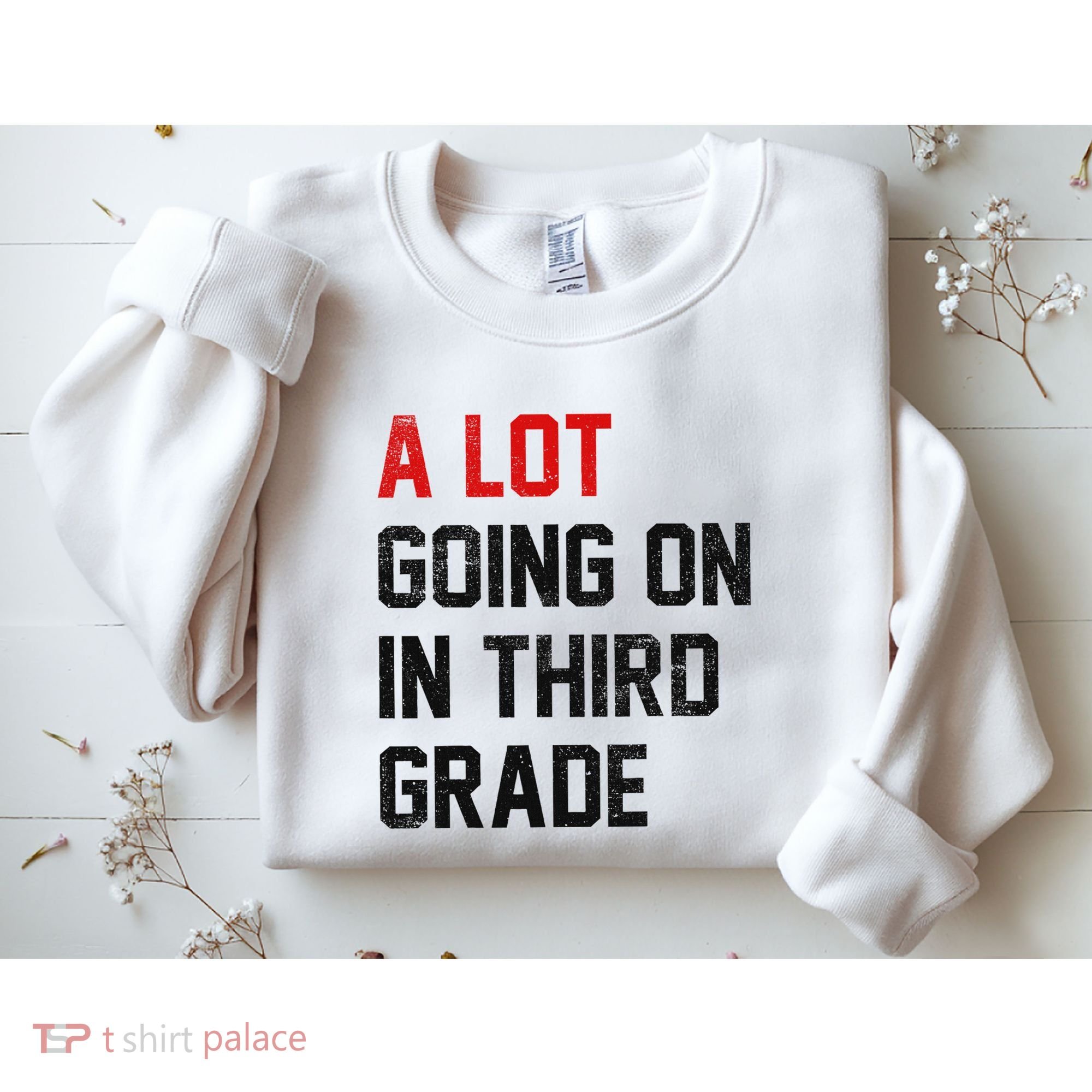 Teacher Student A Lot Going On In Third Grade Back To School Sweatshirt