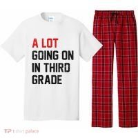 Teacher Student A Lot Going On In Third Grade Back To School Pajama Set thumb 0