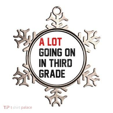 Teacher Student A Lot Going On In Third Grade Back To School Ornament