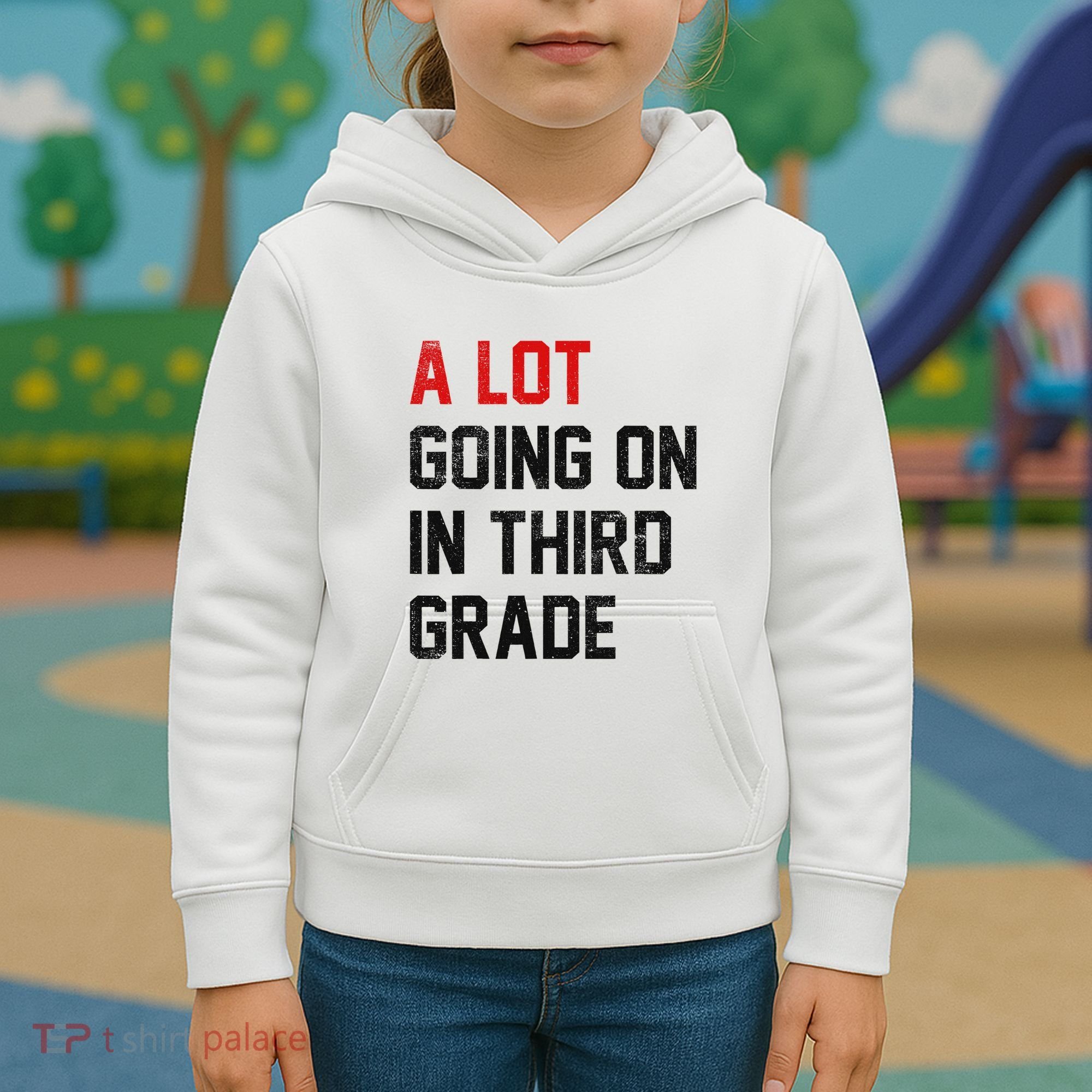Teacher Student A Lot Going On In Third Grade Back To School Kids Hoodie