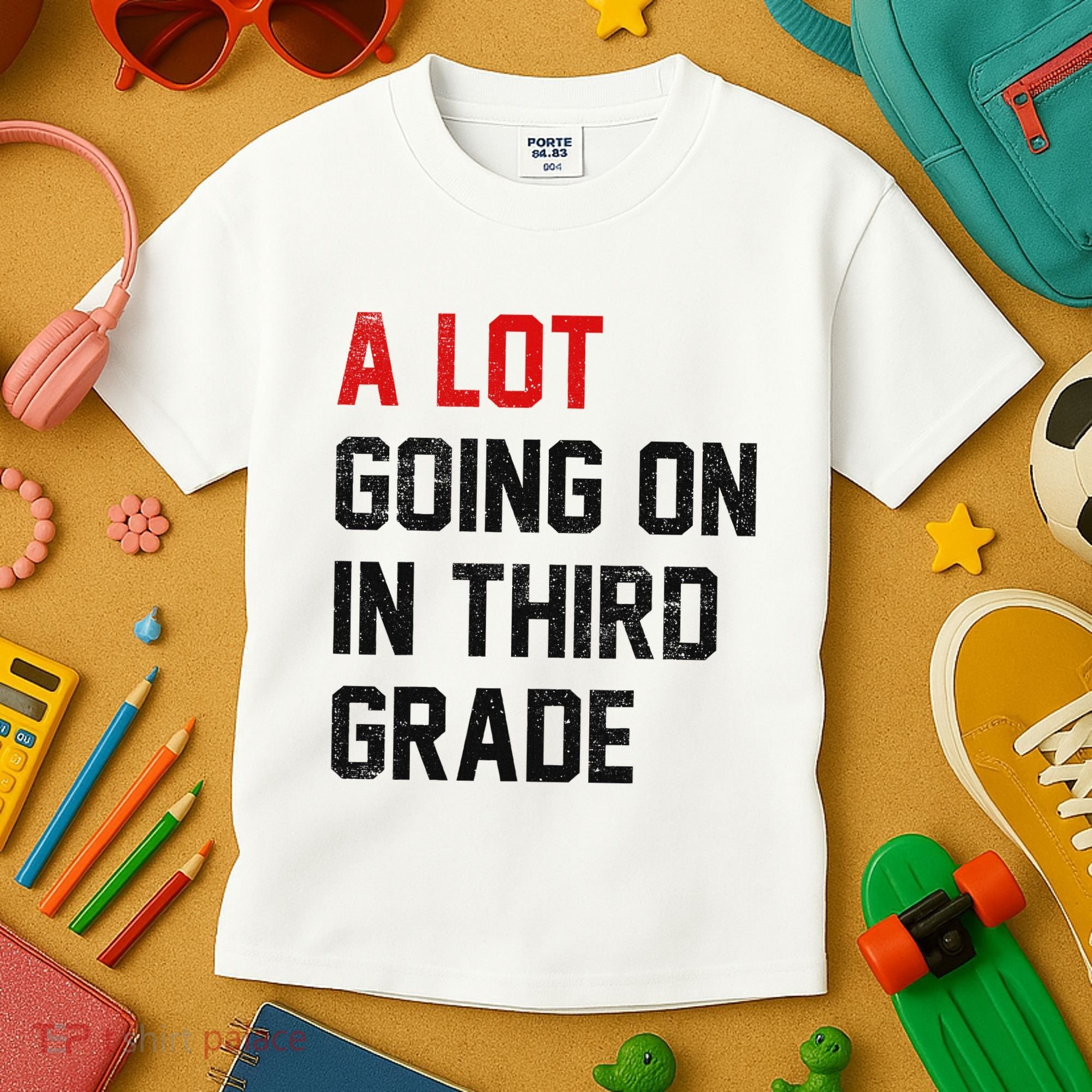 Teacher Student A Lot Going On In Third Grade Back To School Kids T-Shirt