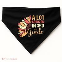 Teacher Student A Lot Going On In Third Grade Back To School USA-Made Doggie Bandana thumb 0