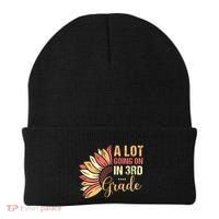 Teacher Student A Lot Going On In Third Grade Back To School Beanie thumb 0