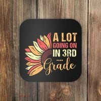Teacher Student A Lot Going On In Third Grade Back To School Coaster thumb 0