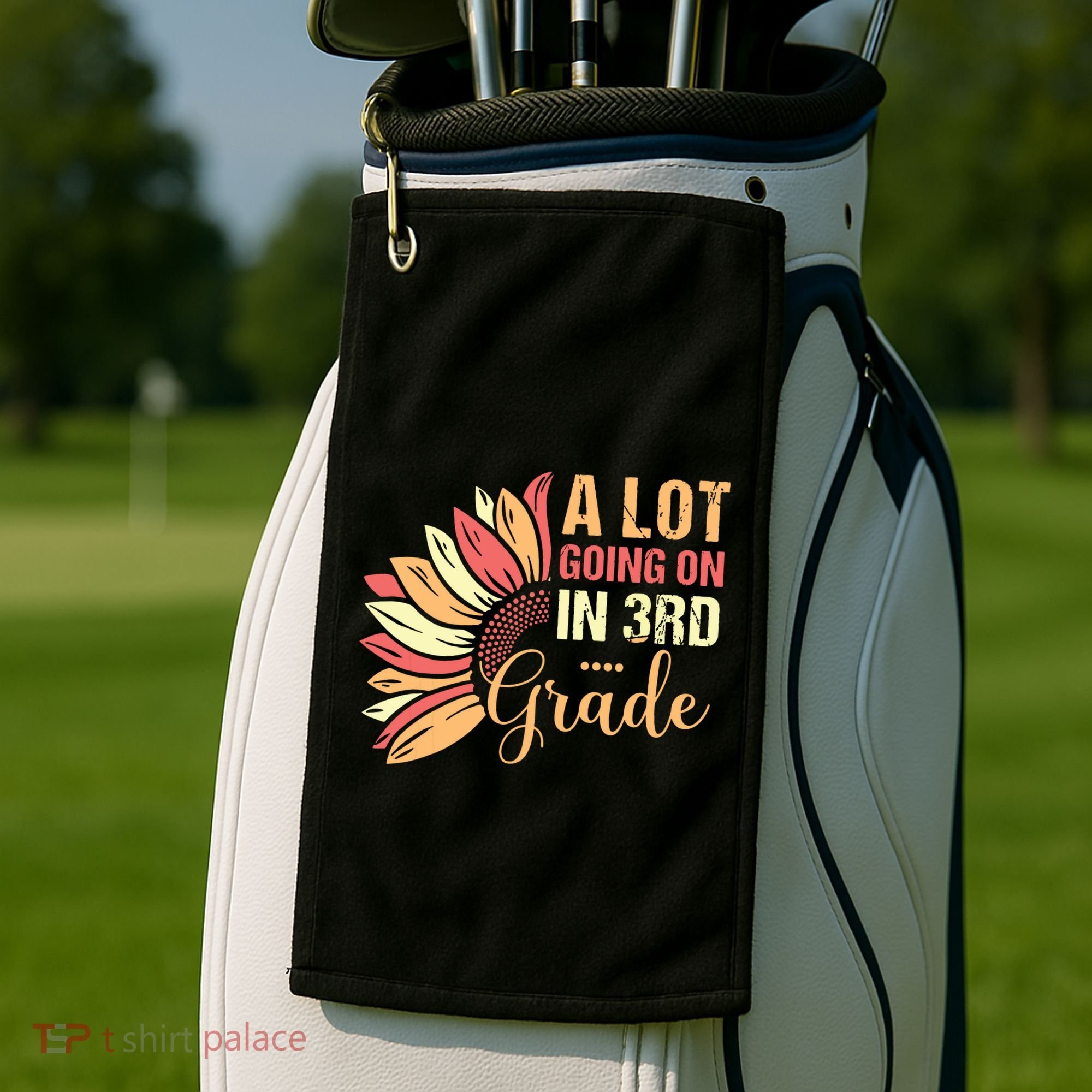 Teacher Student A Lot Going On In Third Grade Back To School Golf Towel