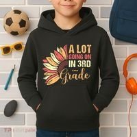 Teacher Student A Lot Going On In Third Grade Back To School Kids Hoodie thumb 2