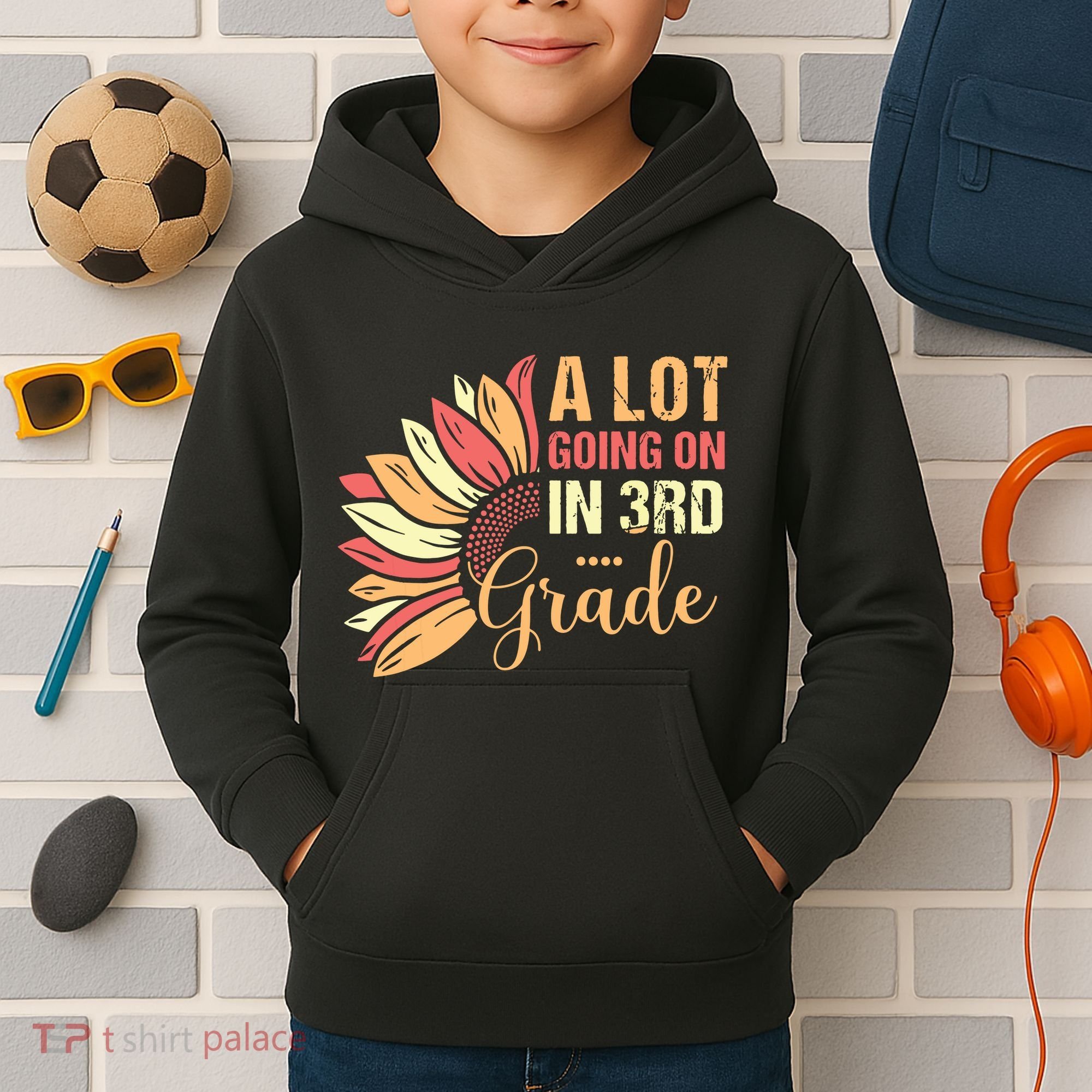 Teacher Student A Lot Going On In Third Grade Back To School Kids Hoodie