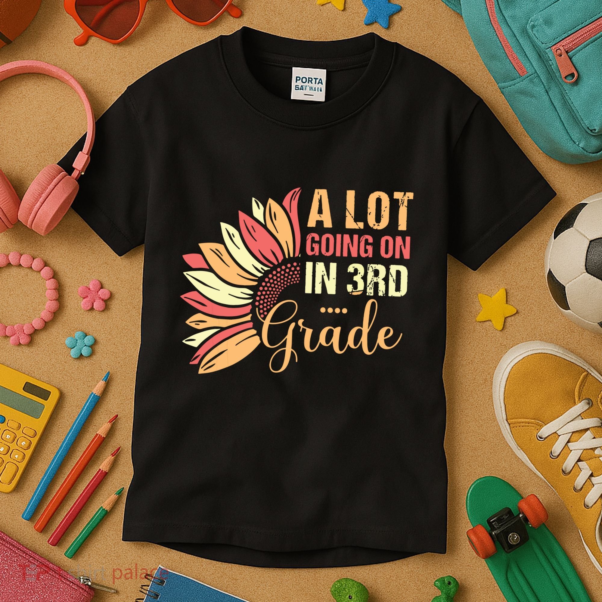 Teacher Student A Lot Going On In Third Grade Back To School Kids T-Shirt