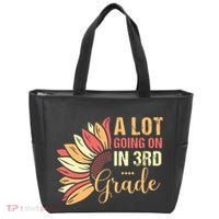 Teacher Student A Lot Going On In Third Grade Back To School Tote Bag thumb 0