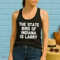 The State Bird Of Indiana Is Larry Funny Basketball Women's Tank Top thumb 2
