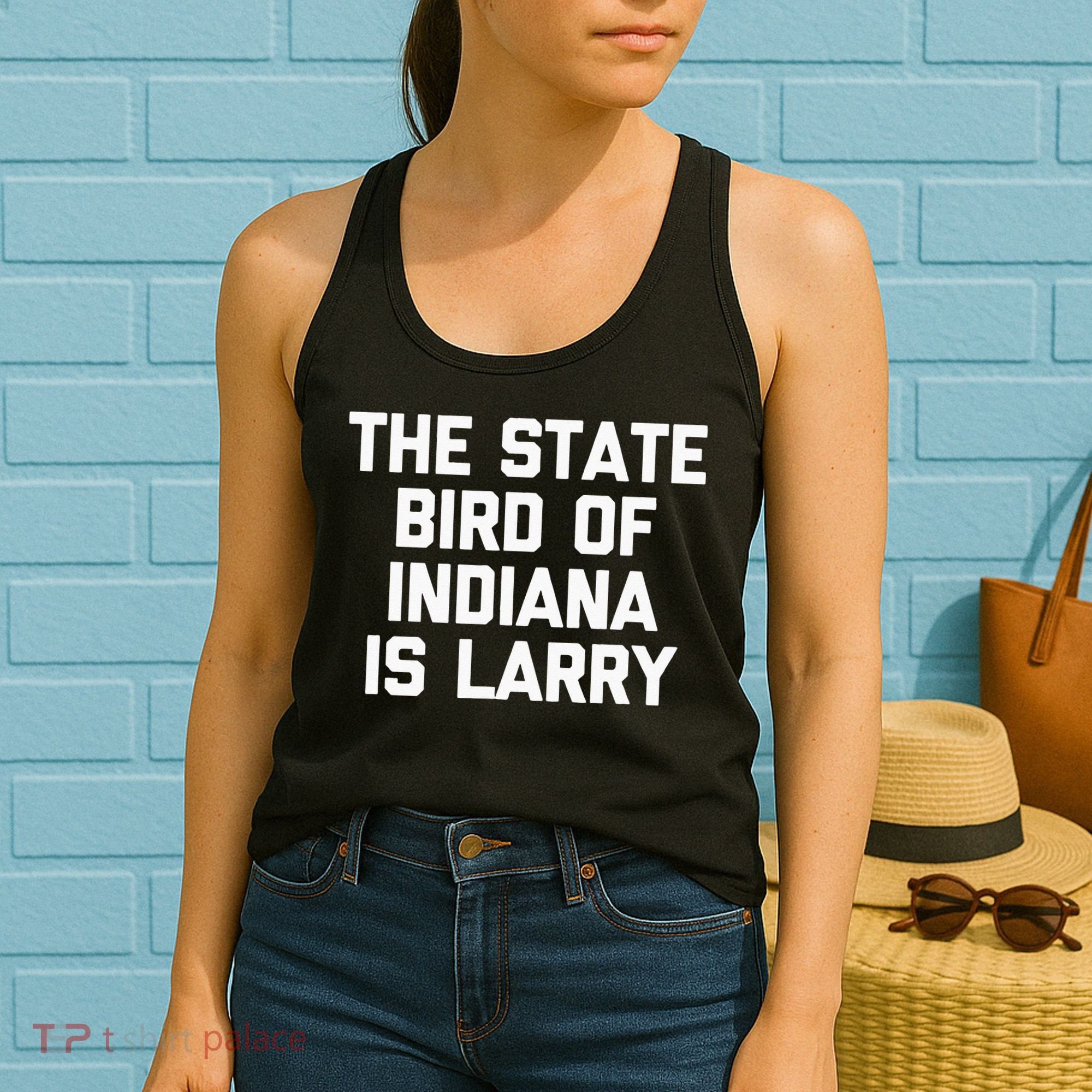 The State Bird Of Indiana Is Larry Funny Basketball Women's Tank Top
