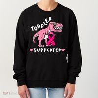 Toddler Supporter Breast Cancer Awareness Boys TRex Women's Sweatshirt thumb 0