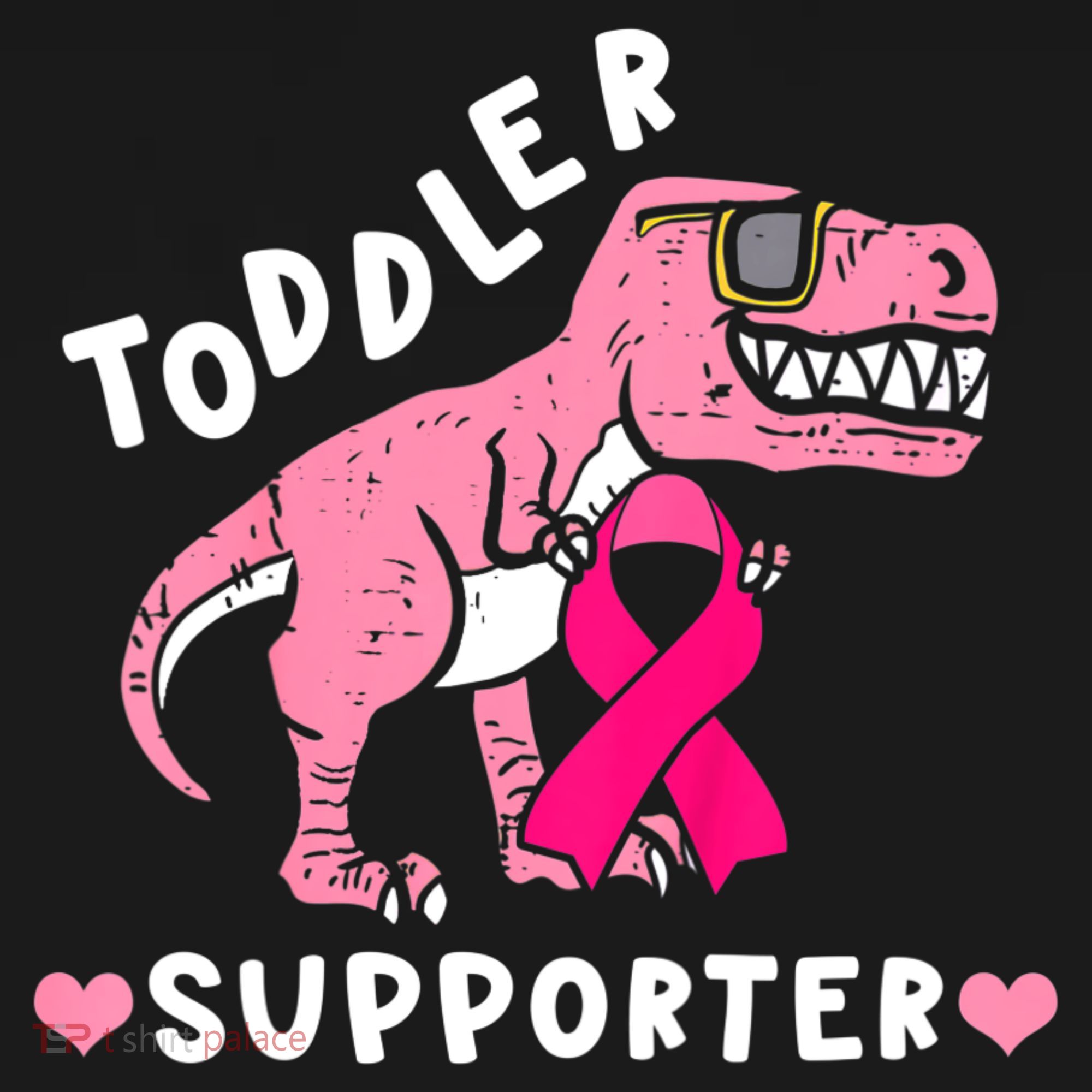 Toddler Supporter Breast Cancer Awareness Boys TRex Women's Hoodie