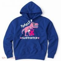 Toddler Supporter Breast Cancer Awareness Boys TRex Hoodie thumb 0