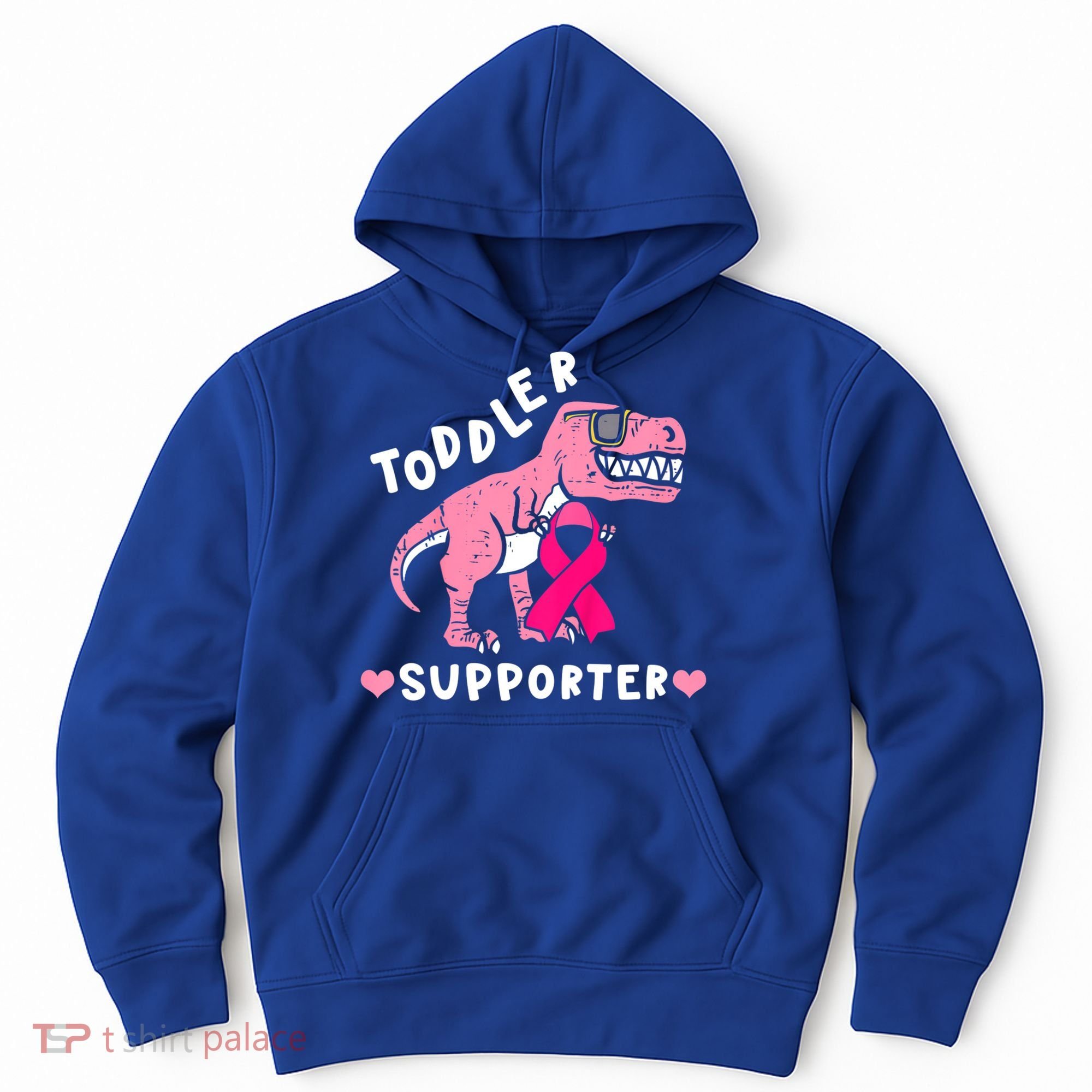Toddler Supporter Breast Cancer Awareness Boys TRex Hoodie
