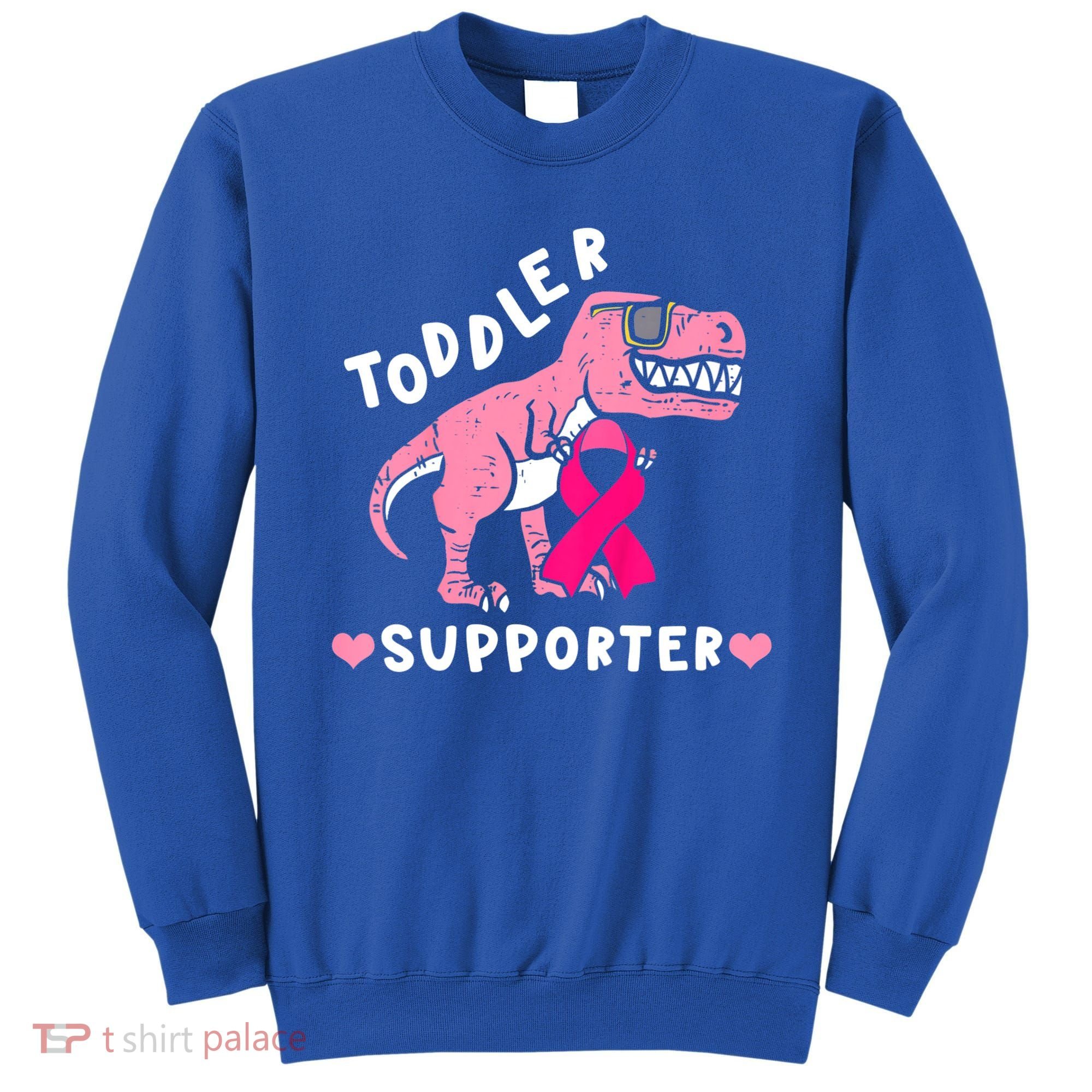 Toddler Supporter Breast Cancer Awareness Boys TRex Sweatshirt
