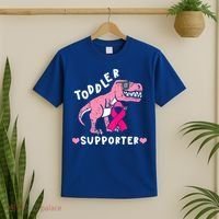 Toddler Supporter Breast Cancer Awareness Boys TRex T-Shirt thumb 2