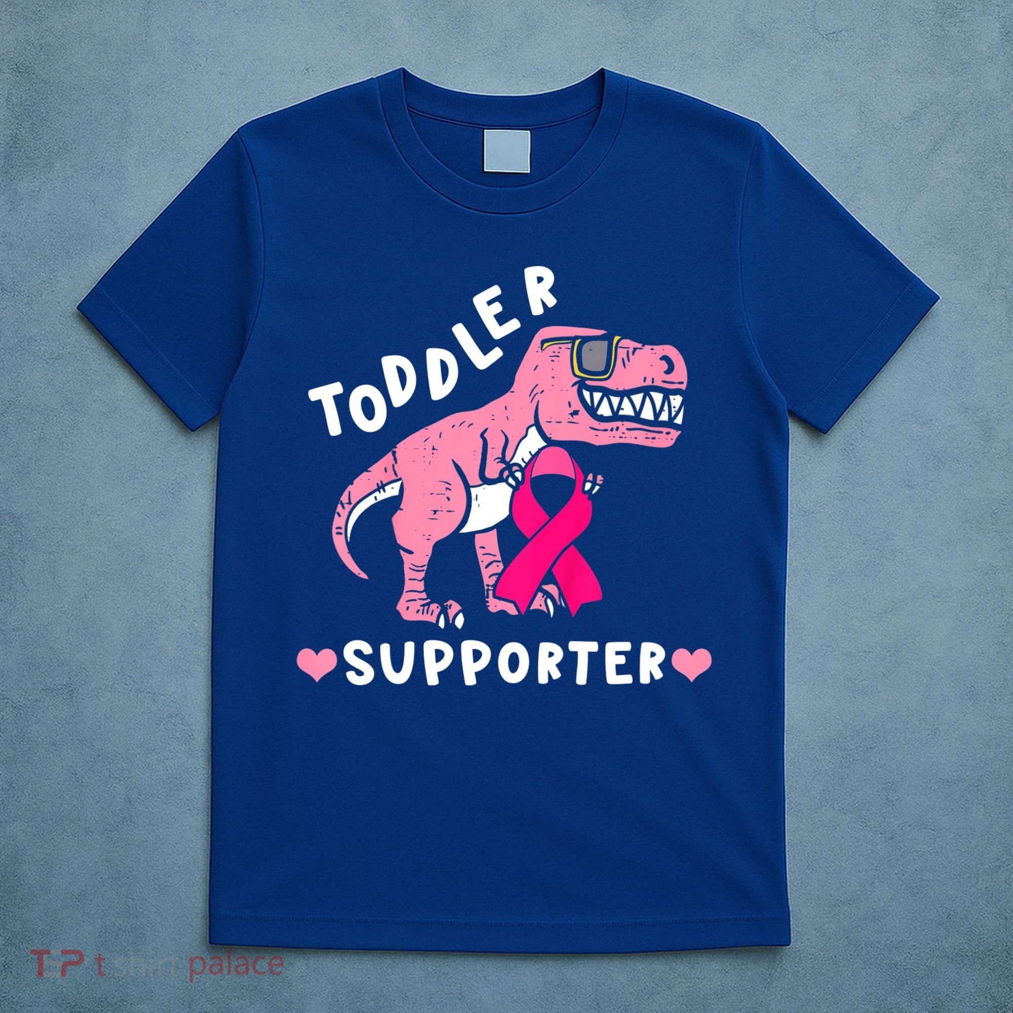 Toddler Supporter Breast Cancer Awareness Boys TRex T-Shirt