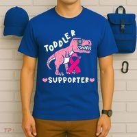 Toddler Supporter Breast Cancer Awareness Boys TRex T-Shirt thumb 6