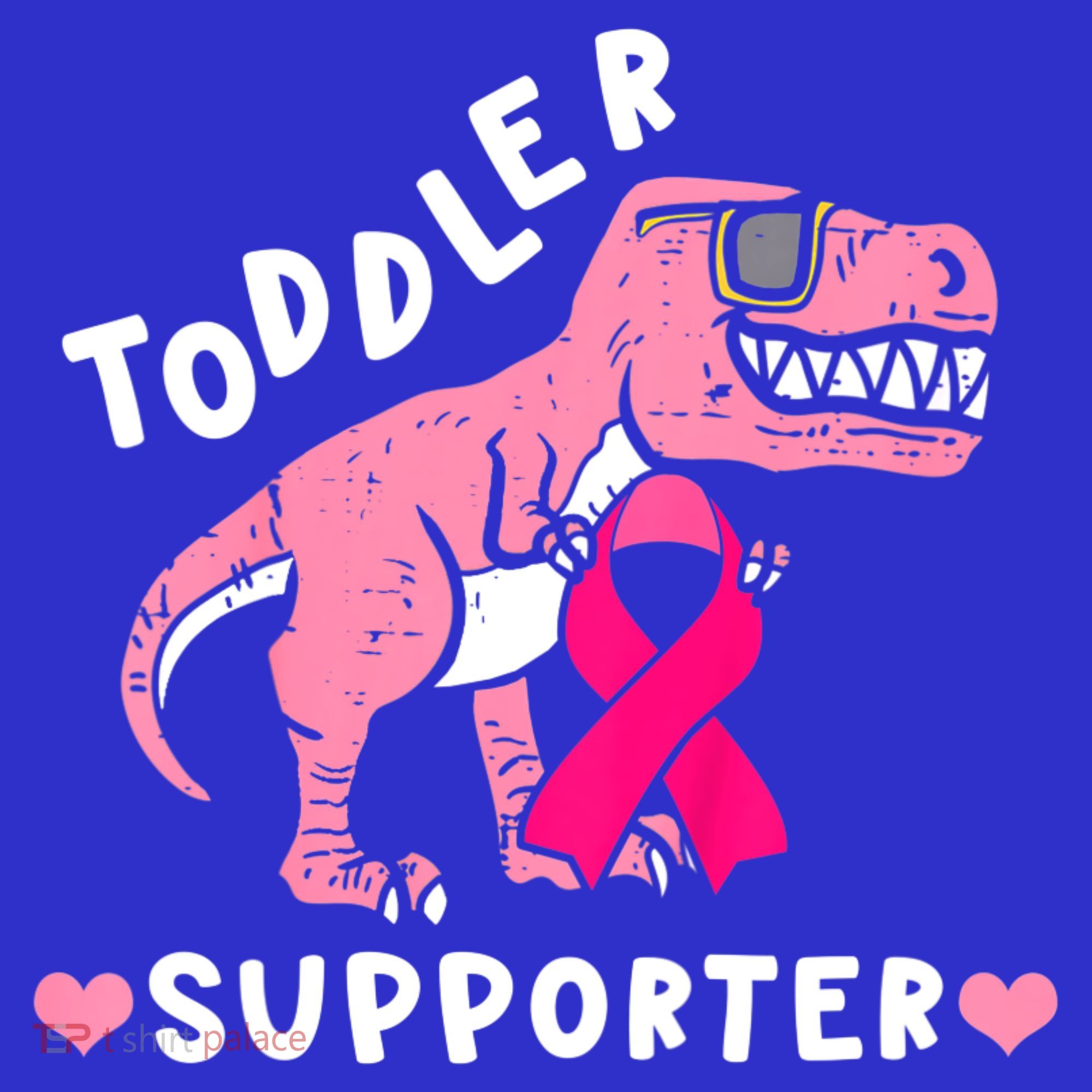 Toddler Supporter Breast Cancer Awareness Boys TRex T-Shirt