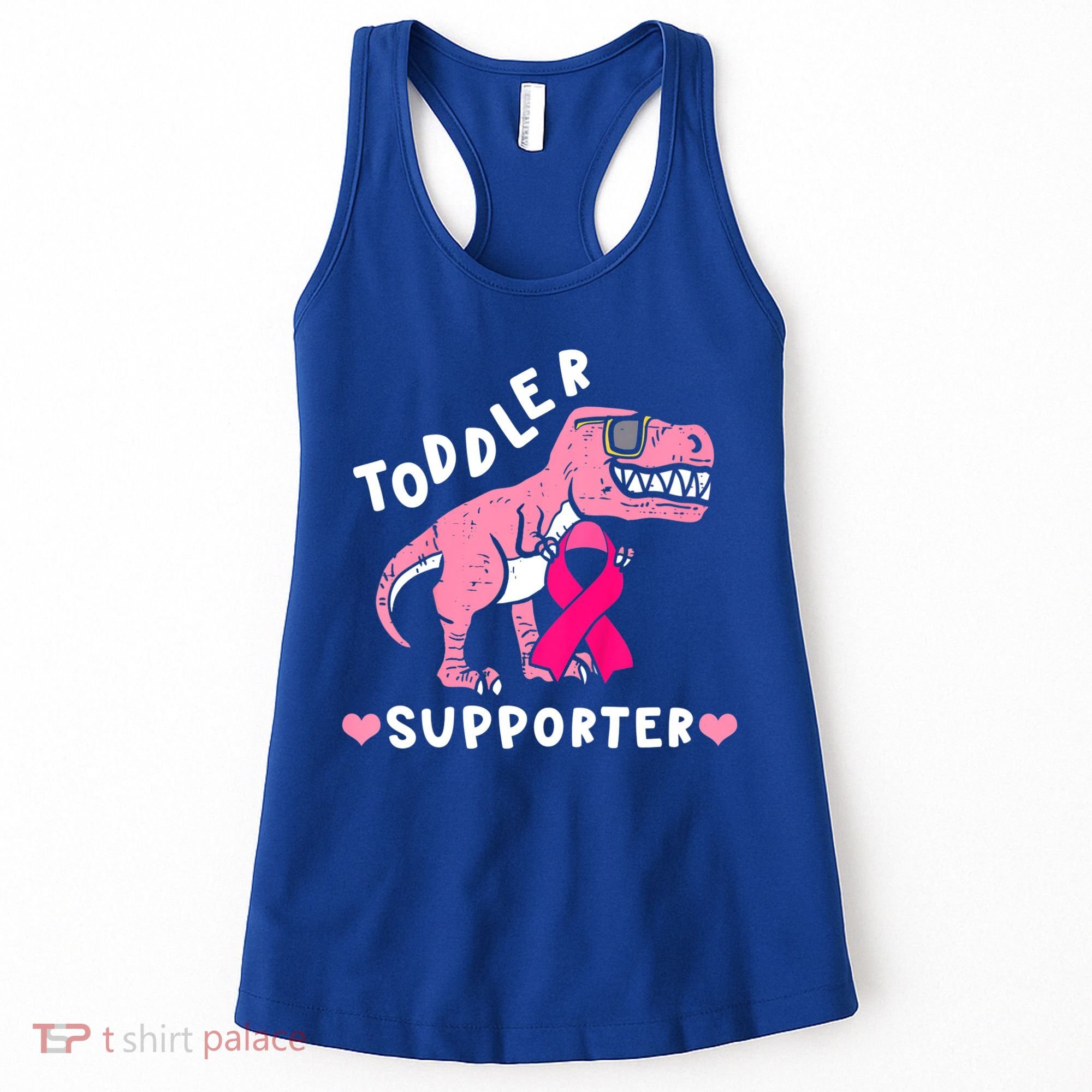 Toddler Supporter Breast Cancer Awareness Boys TRex Women's Tank Top