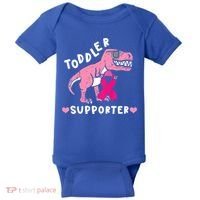 Toddler Supporter Breast Cancer Awareness Boys TRex Baby Bodysuit thumb 0