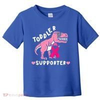 Toddler Supporter Breast Cancer Awareness Boys TRex Toddler T-Shirt thumb 0