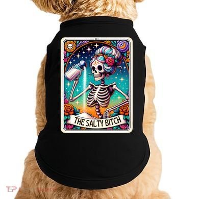 The Salty Bitch Funny Tarot Card Doggie Tank