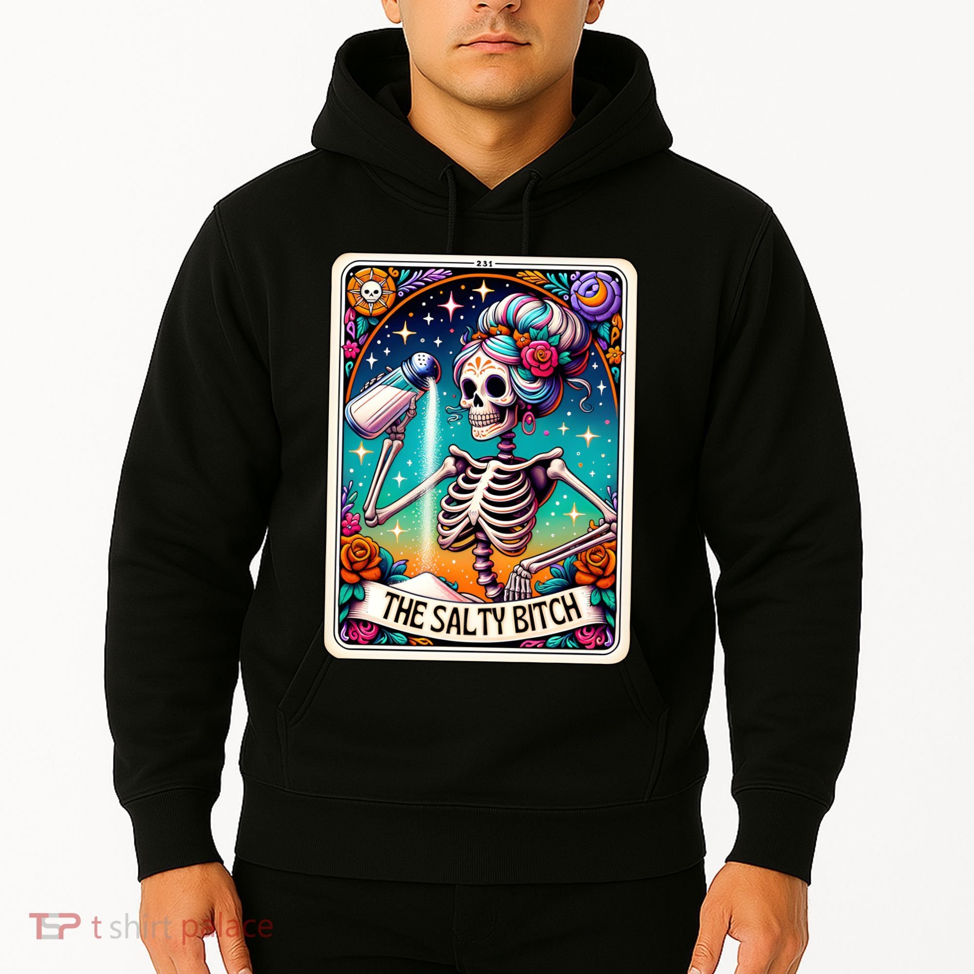 The Salty Bitch Funny Tarot Card Hoodie
