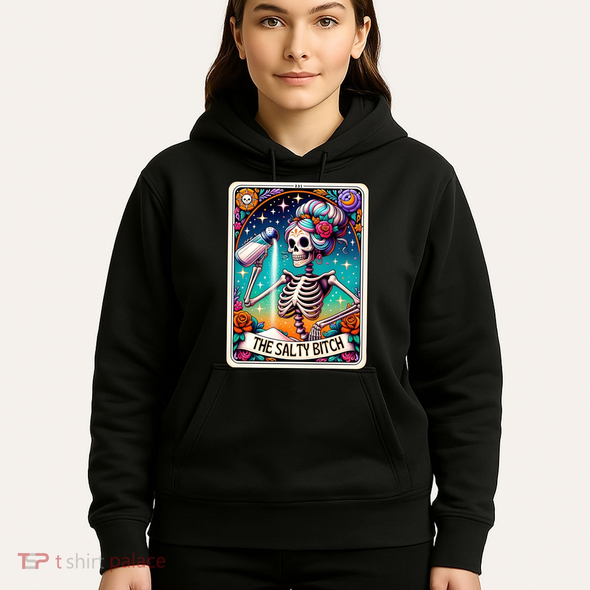 The Salty Bitch Funny Tarot Card Hoodie