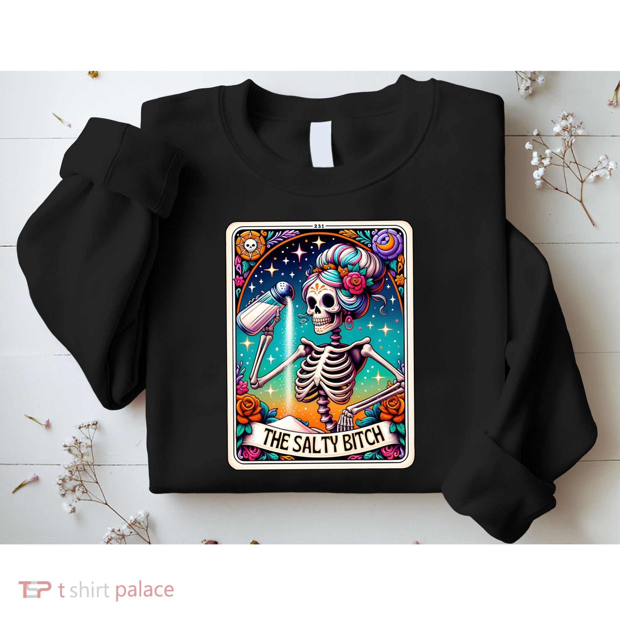 The Salty Bitch Funny Tarot Card Sweatshirt