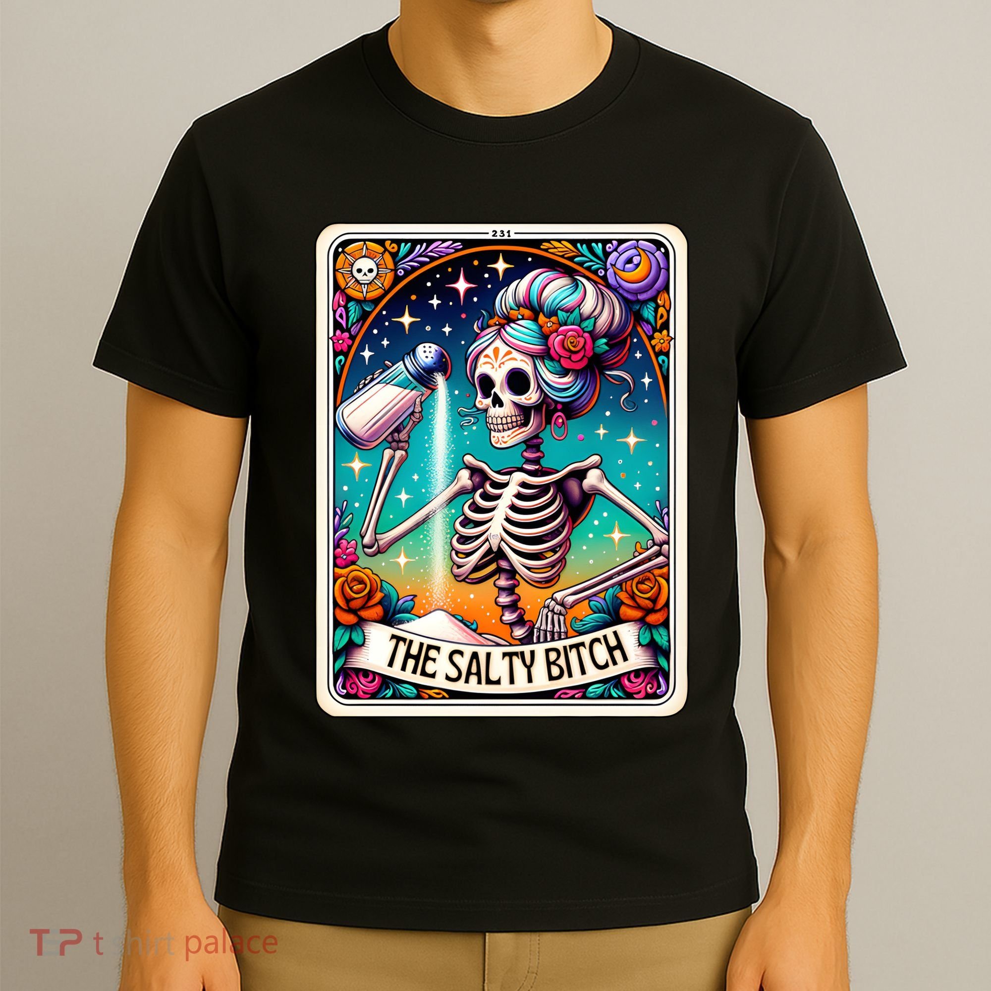 The Salty Bitch Funny Tarot Card T-Shirt