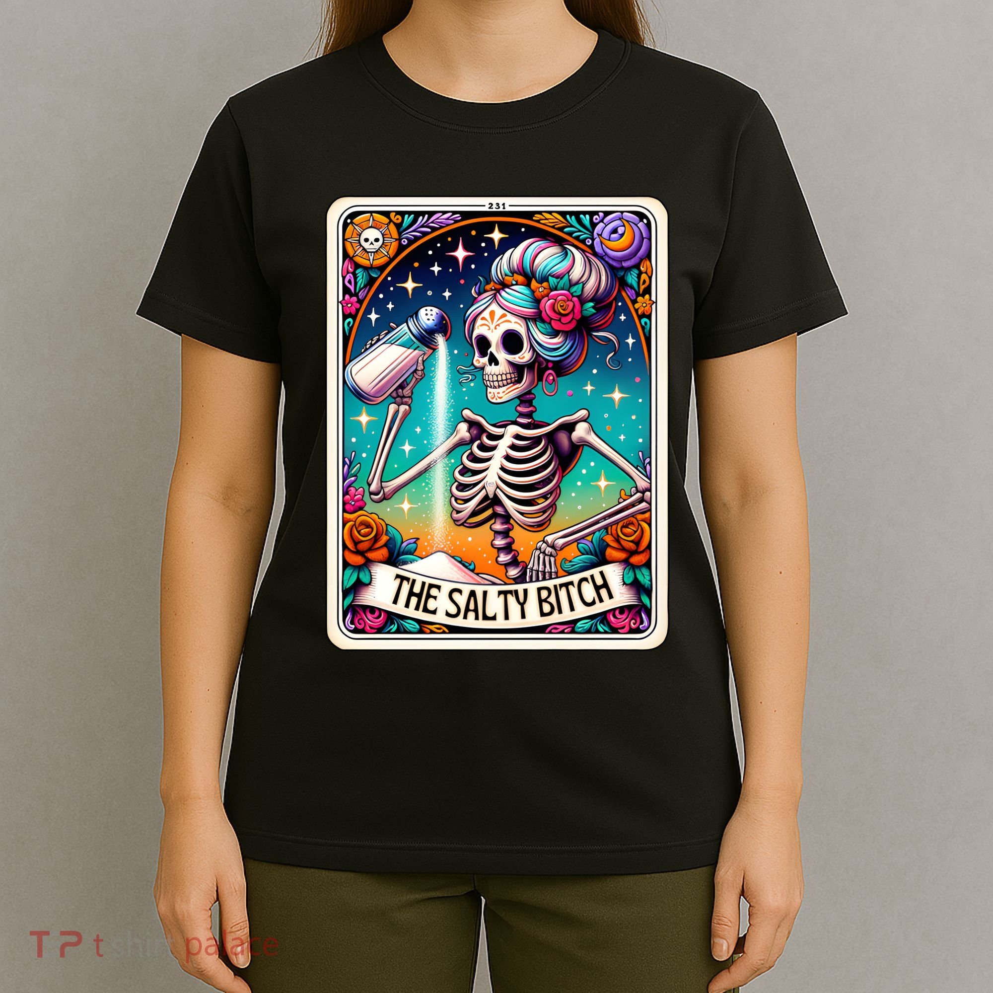 The Salty Bitch Funny Tarot Card T-Shirt
