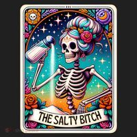 The Salty Bitch Funny Tarot Card Beanie thumb 2