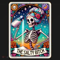 The Salty Bitch Funny Tarot Card Women's Hoodie thumb 2