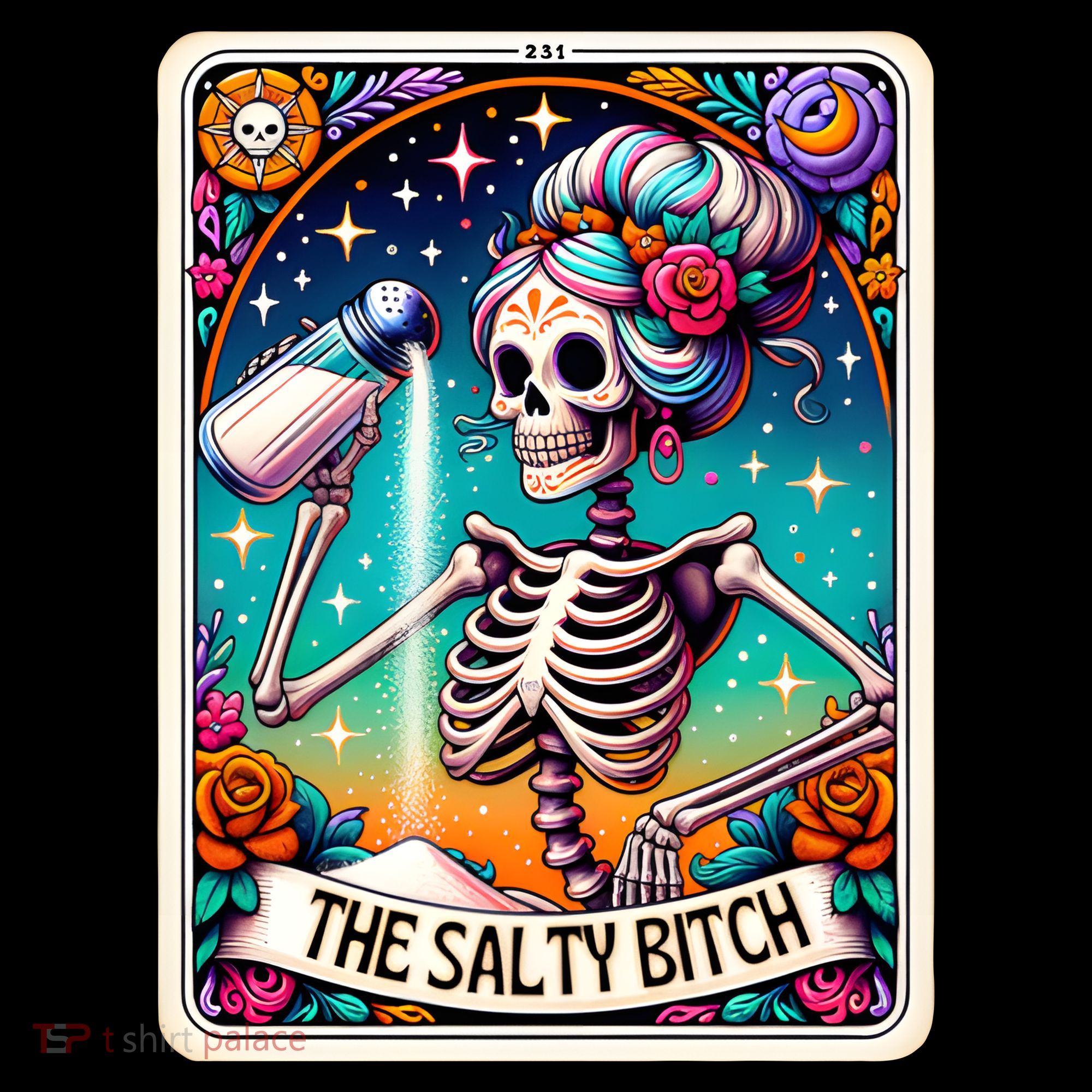 The Salty Bitch Funny Tarot Card Women's Hoodie
