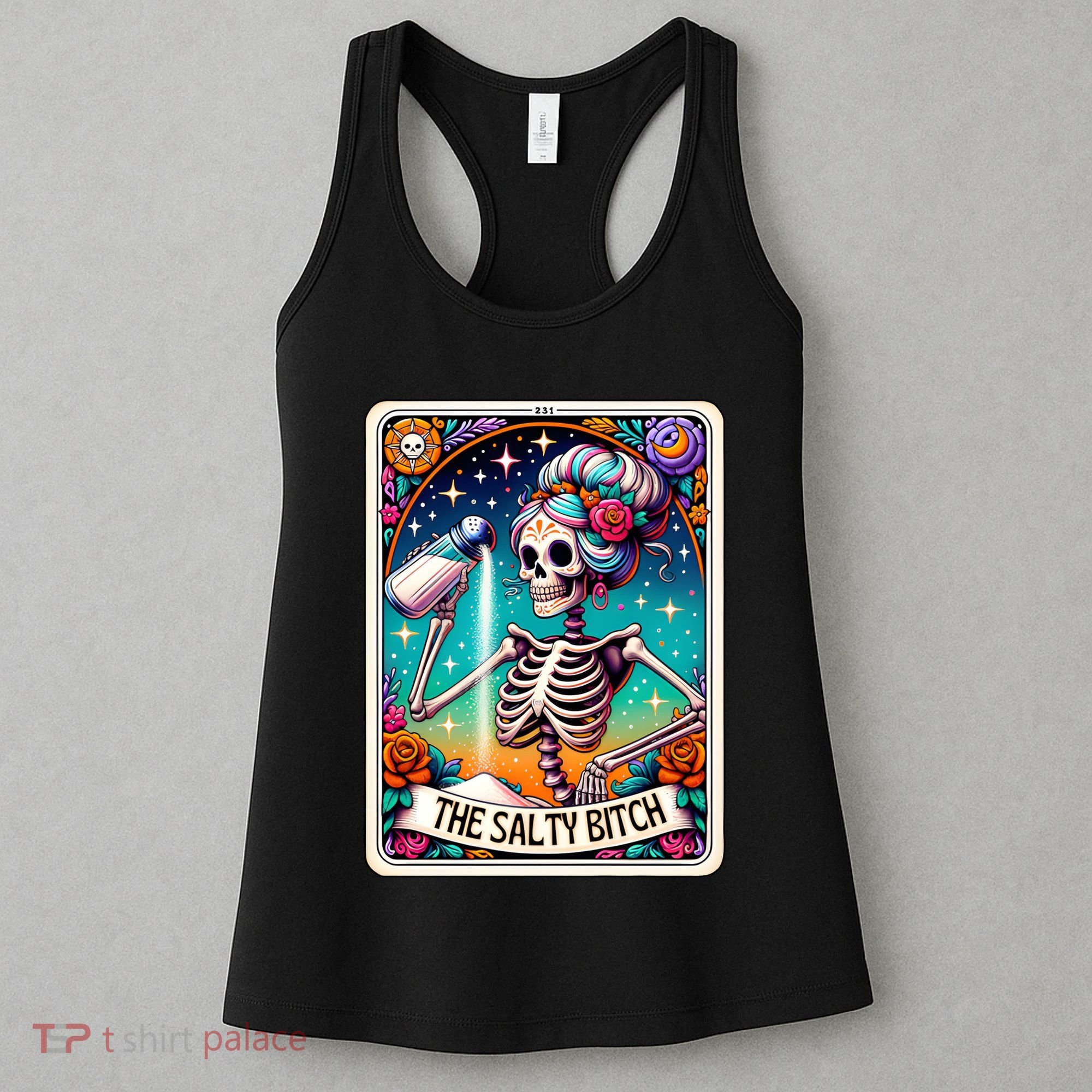 The Salty Bitch Funny Tarot Card Women's Tank Top