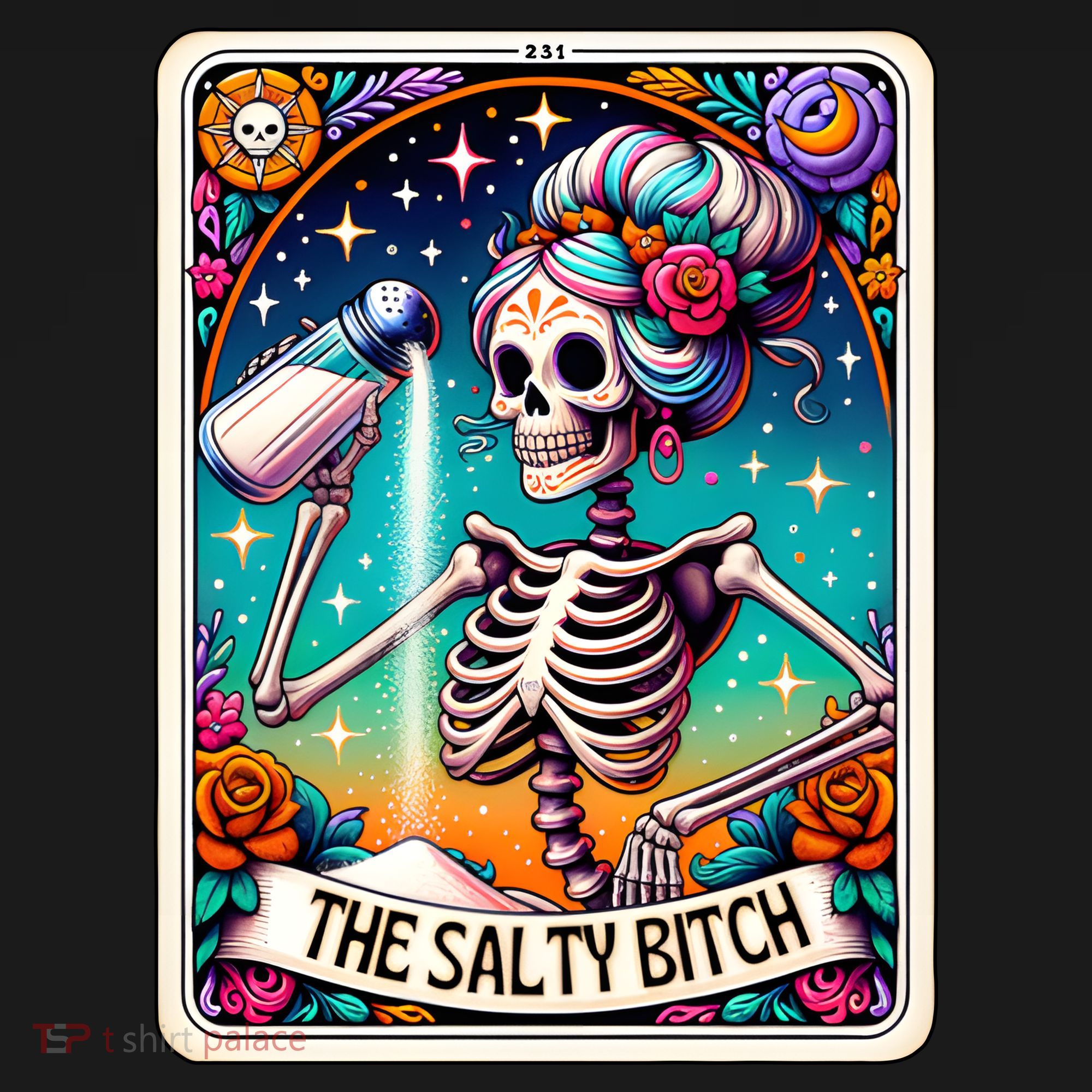 The Salty Bitch Funny Tarot Card Women's Tank Top
