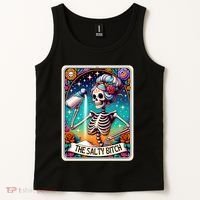 The Salty Bitch Funny Tarot Card Tank Top thumb 2
