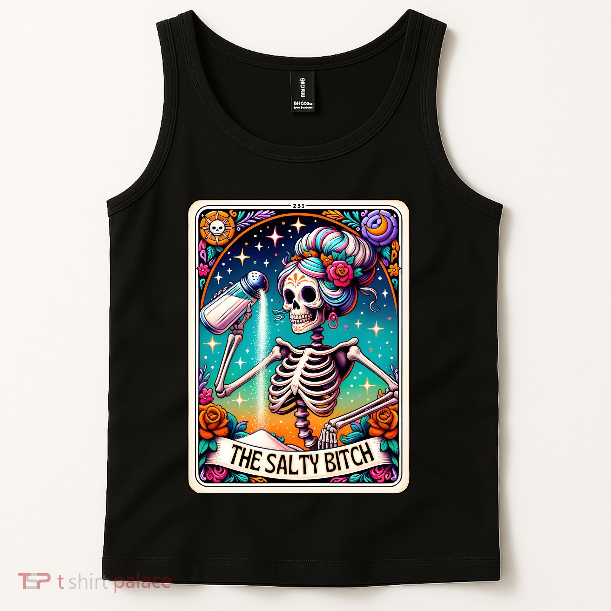 The Salty Bitch Funny Tarot Card Tank Top